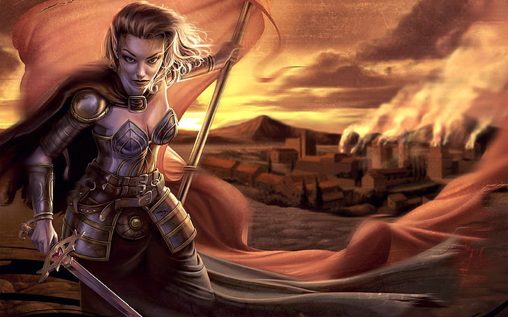 Neverwinter Nights Lady Aribeth De Tylmarande Is A Half Elven Paladin Of Tyr And Is A Major Npc Character Hd Wallpaper For Desktop Mobile Iphone Android 3840×2400