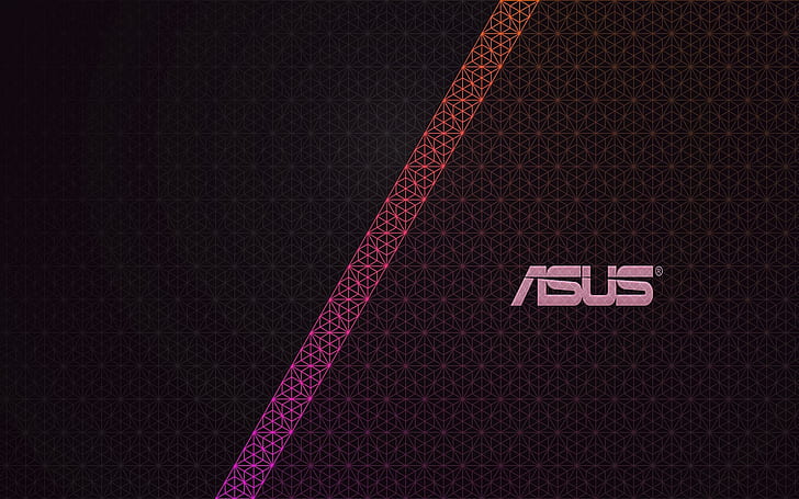 ASUS, logo, digital art, pattern, texture, geometry, typography, HD wallpaper