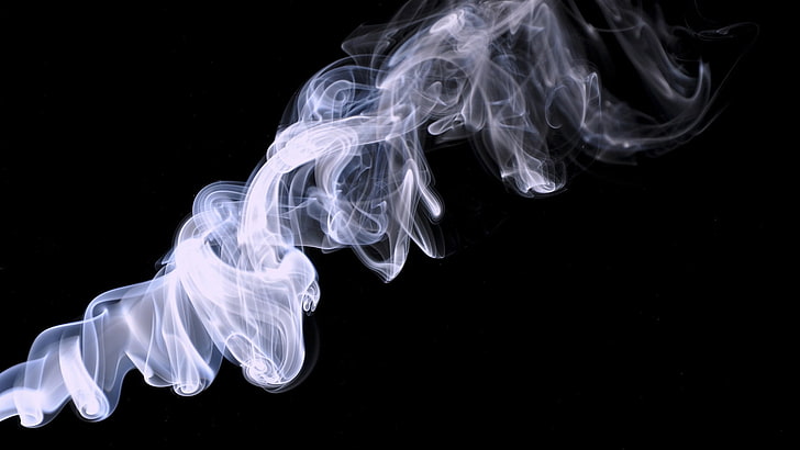 white smoke, background, black, abstract, backgrounds, smoke - Physical Structure, HD wallpaper