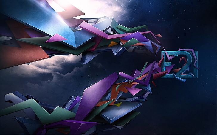 digital art, abstract, shapes, multi colored, no people, paper, HD wallpaper