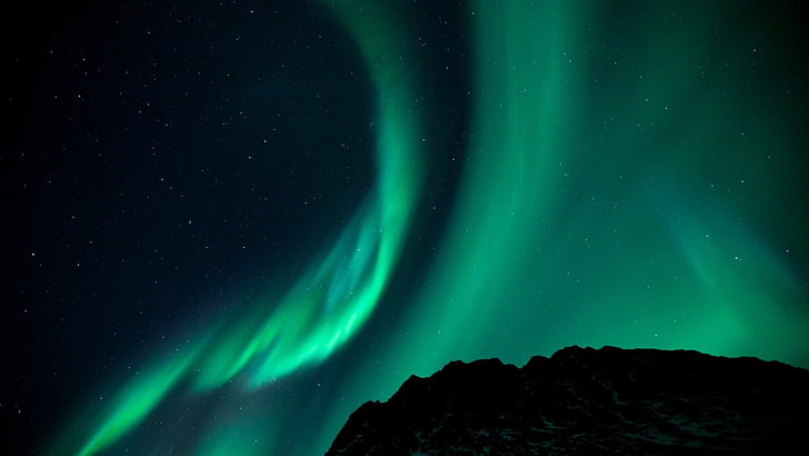 aurora borealis, aurorae, sky, nature, night, stars, space, astronomy, HD wallpaper
