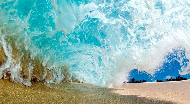 HD wallpaper: beach, Foam, GoPro, landscape, nature, photography, sand, sea  | Wallpaper Flare
