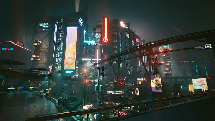 HD wallpaper: Cyberpunk 2077, night, city, futuristic | Wallpaper Flare