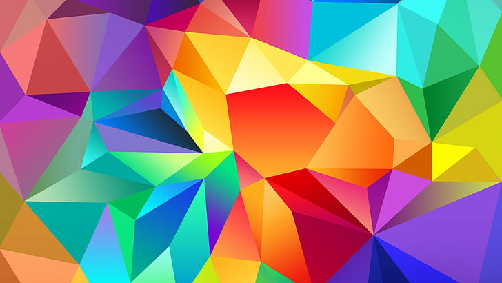 polygon, 4k, HD wallpaper, android wallpaper, triangle, background, HD wallpaper