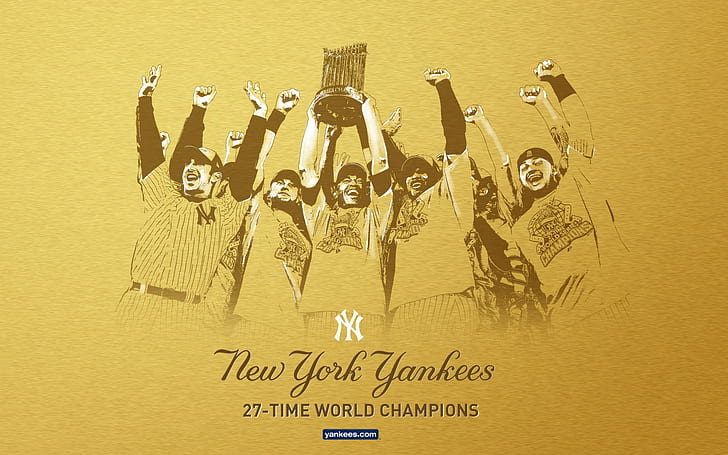 Download New York Yankees Logo 27 World Championships Wallpaper