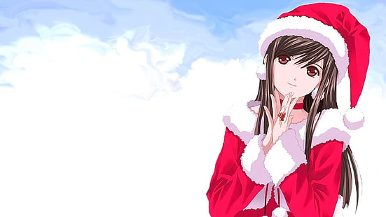 Anime christmas 2018 santa clothes tree snow scenic wallpaper | 2560x1440 |  1397261 | WallpaperUP