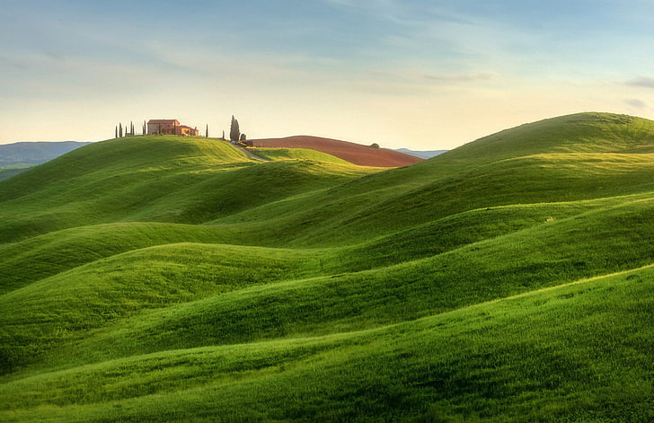 nature, Tuscany, Italy, sky, green color, scenics - nature, HD wallpaper