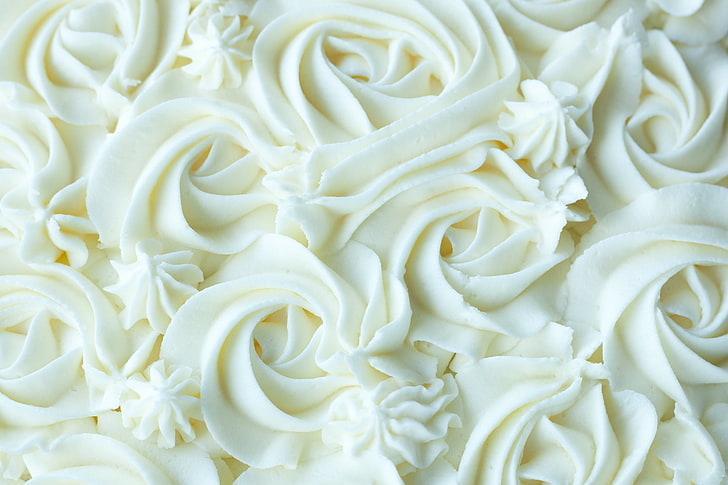 white icing, cream, surface, texture, whipped cream, backgrounds, HD wallpaper