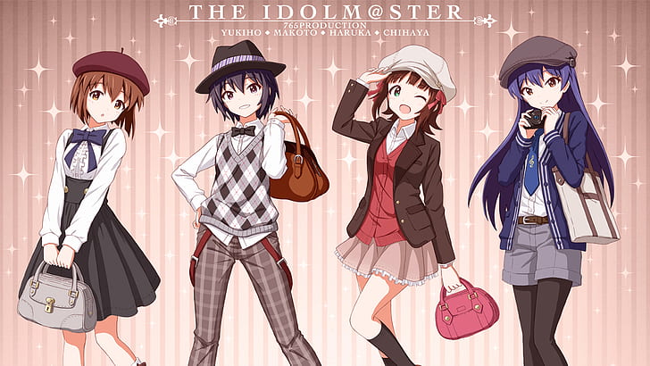 Anime, The iDOLM@STER, Chihaya Kisaragi, Haruka Amami, Makoto Kikuchi