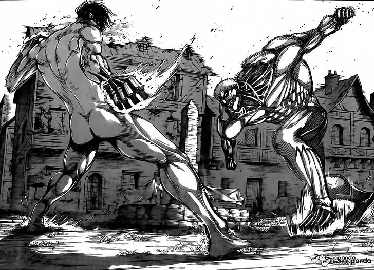Attack on Titan illustration, Shingeki no Kyojin, Eren Jeager, HD wallpaper