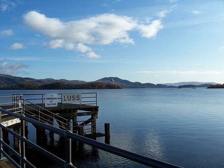 Loch Lomond, luss pier, 3d and abstract