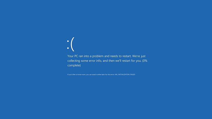 Minimalism, The inscription, Blue, Windows 8, Screen Of Death, HD wallpaper