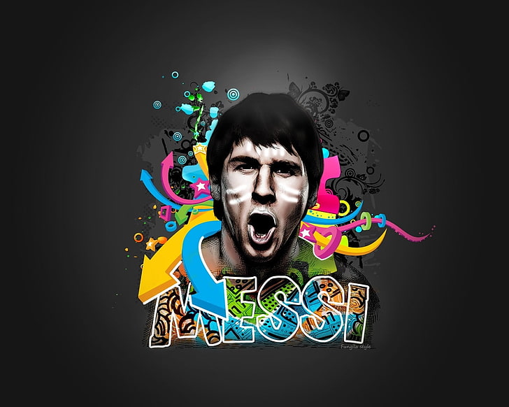 soccer lionel messi digital art 1280x1024  Sports Football HD Art, HD wallpaper