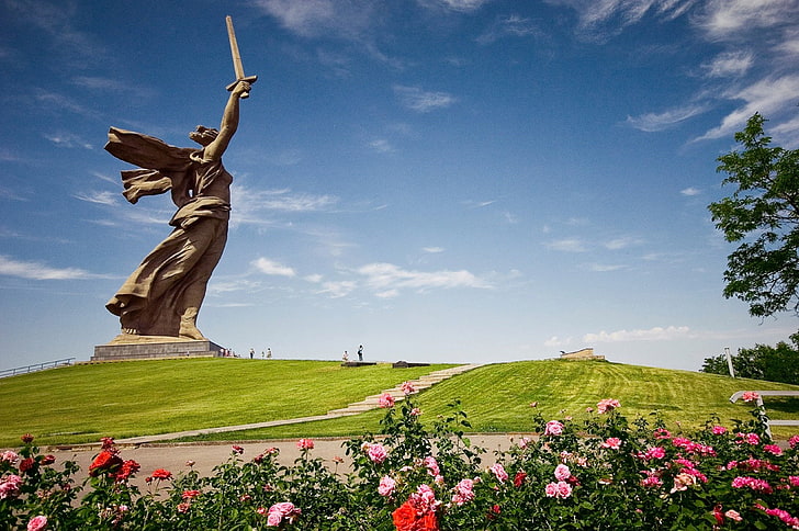 monument, mother, russia, soviet, stalingrad, urss, victory