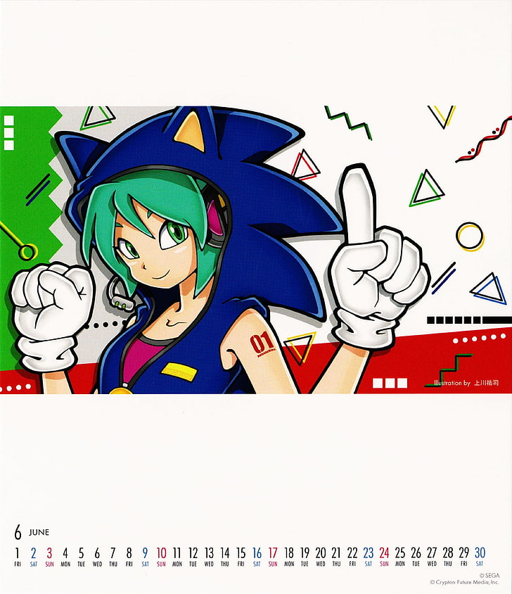 HD wallpaper: vocaloid hatsune miku illustrations animal ears calendar  sonic 1500x1740 Video Games Sonic HD Art | Wallpaper Flare