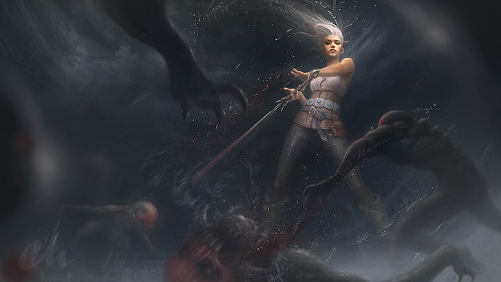 Witcher Ciri wallpaper, The Witcher 3: Wild Hunt, video games