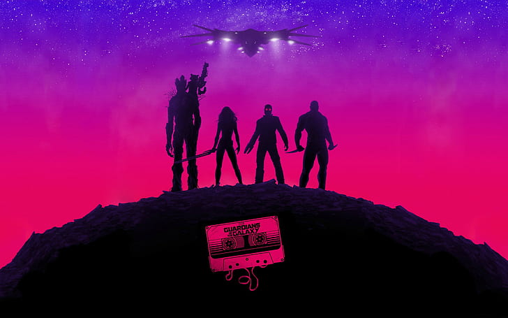 Guardians of the Galaxy, Purple, Pink, Cassettes, Music, guardian of the galaxy, HD wallpaper