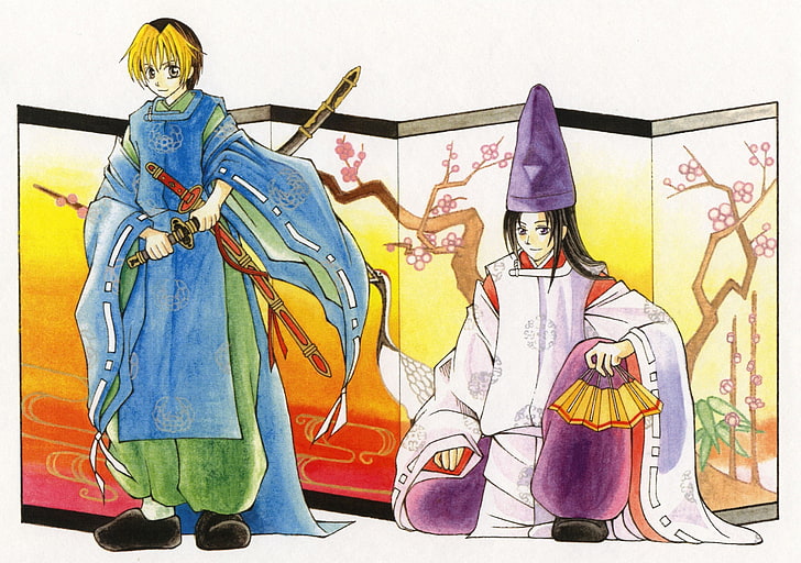 Fujiwara no Sai, Hikaru no Go, Shindou Hikaru, costume, two people, HD wallpaper