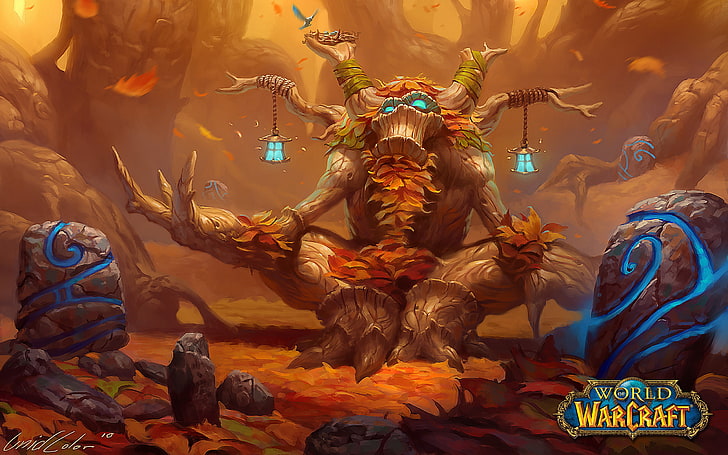 World of Warcaft wallpaper, WoW, World of WarCraft, Druid, multi Colored