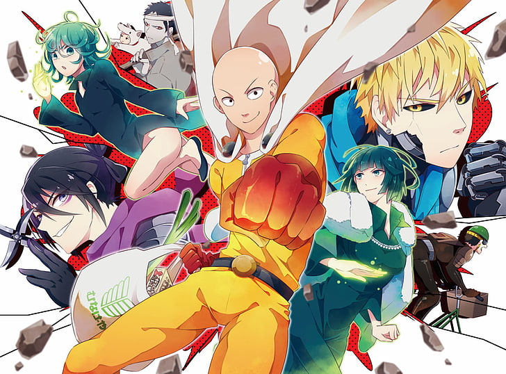 Anime, One-Punch Man, Fubuki (One-Punch Man), Genos (One-Punch Man), HD wallpaper