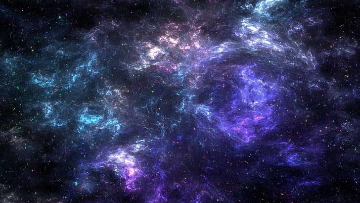 purple and black galaxy, galaxy night, space, stars, space art, HD wallpaper