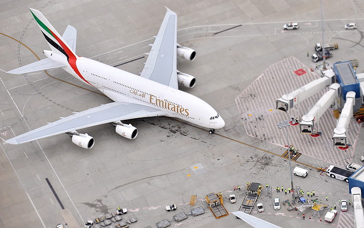 aircraft, airplane, passenger aircraft, Airbus, A380, mode of transportation, HD wallpaper