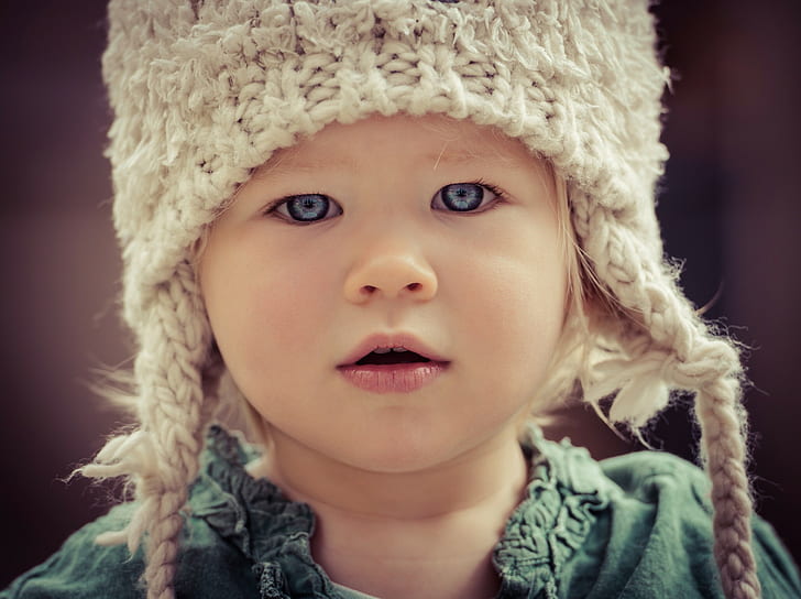 children, baby, blue eyes, HD wallpaper