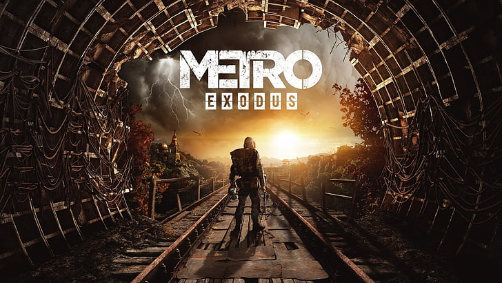 Metro, Metro Exodus, full length, standing, one person, rear view, HD wallpaper