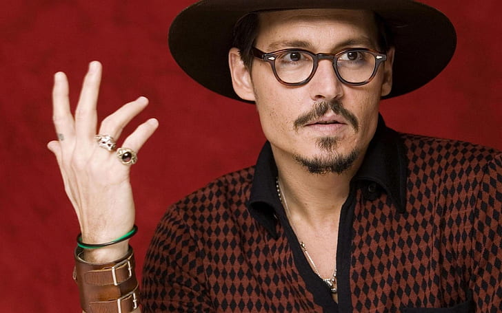 Johnny Depp with Glasses, actor, hollywood, star, pirates, HD wallpaper