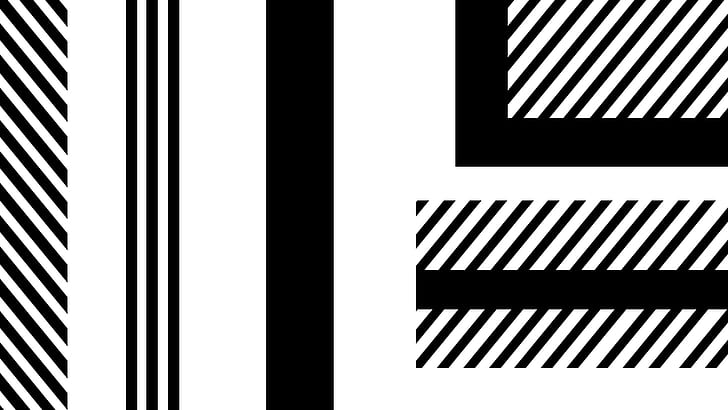 Abstract, Black and White, Digital Art, Lines, Stripes, HD wallpaper