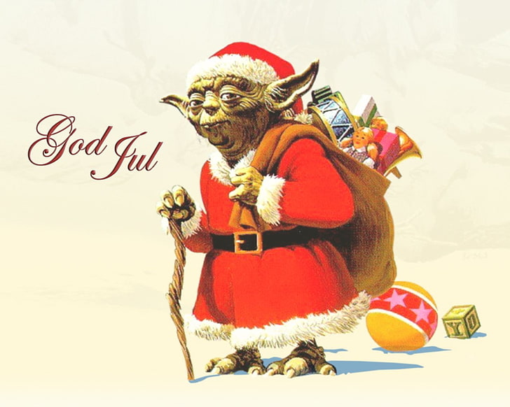 Holiday, Christmas, Santa, Toy, Yoda, representation, celebration, HD wallpaper