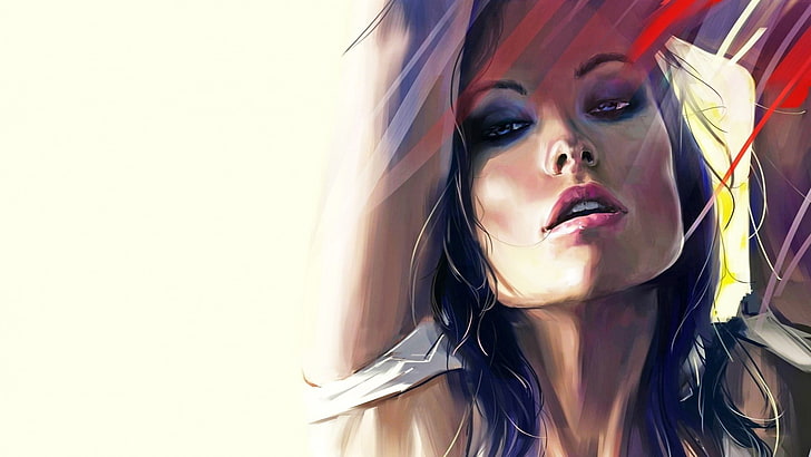 woman illustration, Olivia Wilde, artwork, Vexel, one person