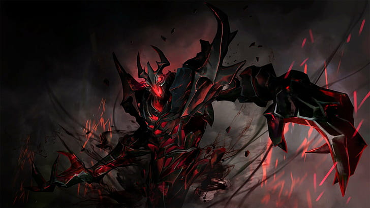 shadow fiend dota 2 nevermore, red, no people, nature, close-up, HD wallpaper