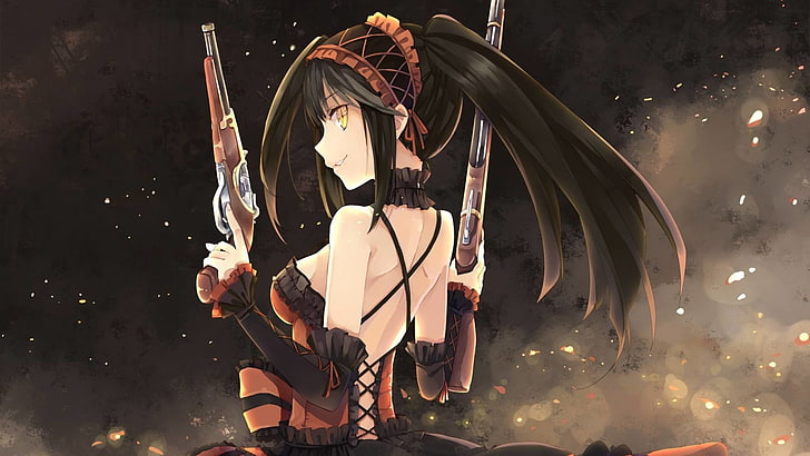 anime, anime girls, Girl With Weapon, Date A Live, illuminated