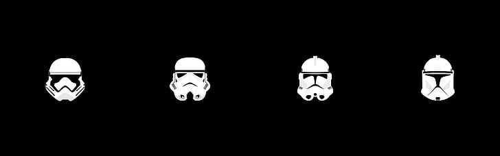 star wars clone trooper stormtrooper helmet minimalism multiple display, HD wallpaper