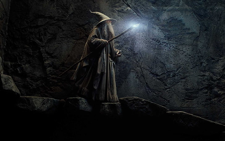 Lord of The Rings white wizard, movies, Gandalf, The Hobbit: The Desolation of Smaug, HD wallpaper