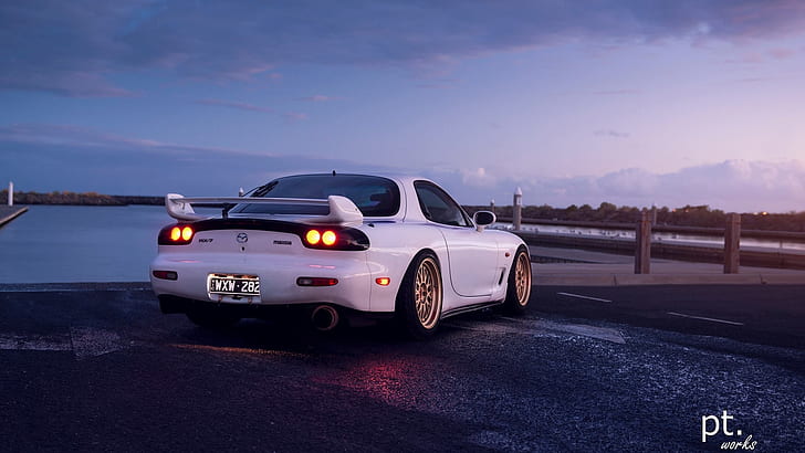 Hd Wallpaper Mazda Rx 7 Fd Japanese Cars Jdm White Cars Sky Clouds Wallpaper Flare