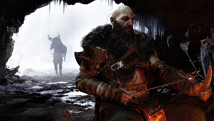 God of War, God of War Ragnarök, 4K, Kratos, Atreus, Sony, HD wallpaper