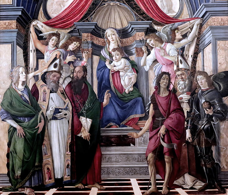 Religious illustration, picture, Florence, Sandro Botticelli, HD wallpaper