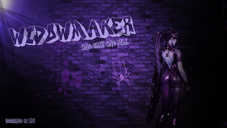 Vidawmaker digital wallpaper, widowmaker, Overwatch Anniversary