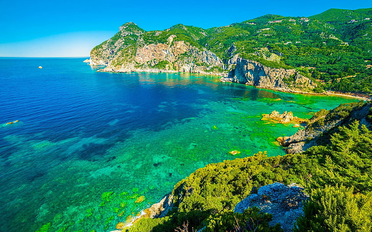 Corfu Or Kerkira Island In Ionian Sea In Greece Landscape Photography Hd Wallpaper For Desktop 3840×2400