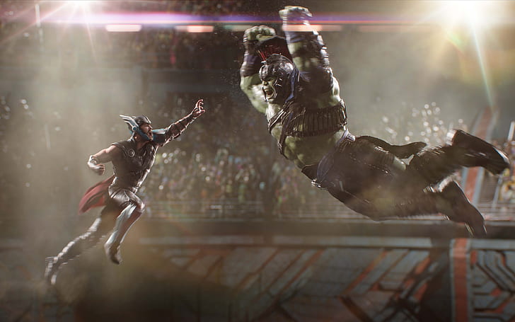 HD wallpaper: Thor Ragnarok Thor vs Hulk 4K | Wallpaper Flare
