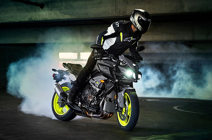 yamaha fz 10 4k cool high resolution, motorcycle, transportation