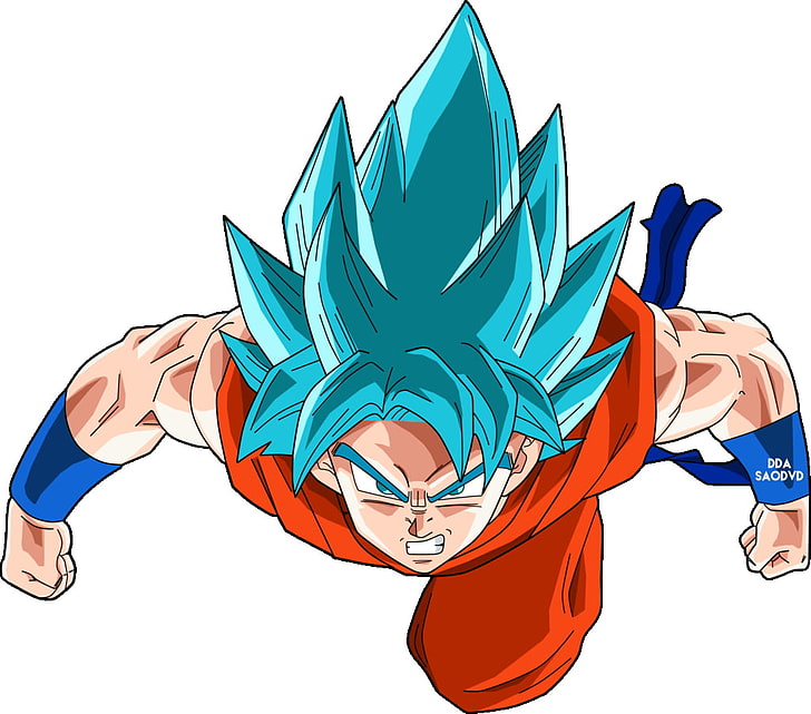 Dragon Ball Goku Saiyan God Blue, anime, Son Goku, vector, illustration, HD wallpaper