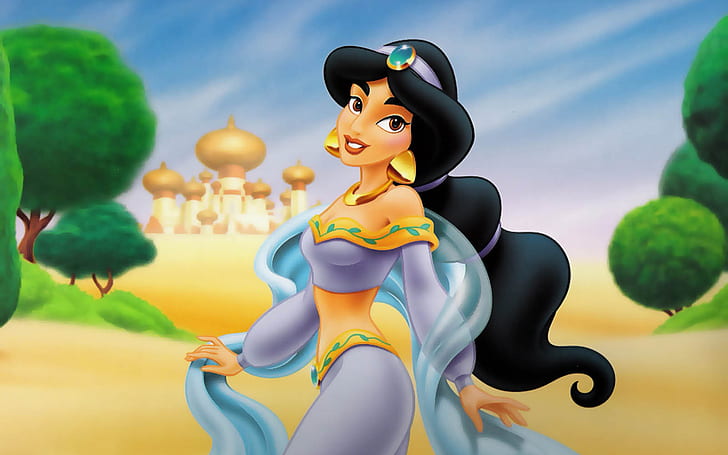 Jasmine Disney Princess Aladdin Cartoon Disney Desktop Hd Wallpaper 1920×1200, HD wallpaper