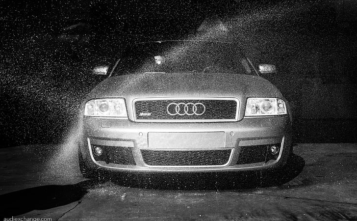 Audi RS6 getting a wash, gray Audi car, Cars, Grey, Silver, Biturbo