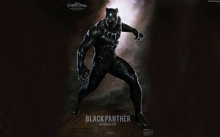 Marvel Black Panther digital wallpaper, Marvel Cinematic Universe