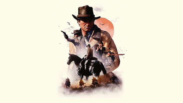 Red Dead, Red Dead Redemption 2, Arthur Morgan, Dutch van der Linde, HD wallpaper
