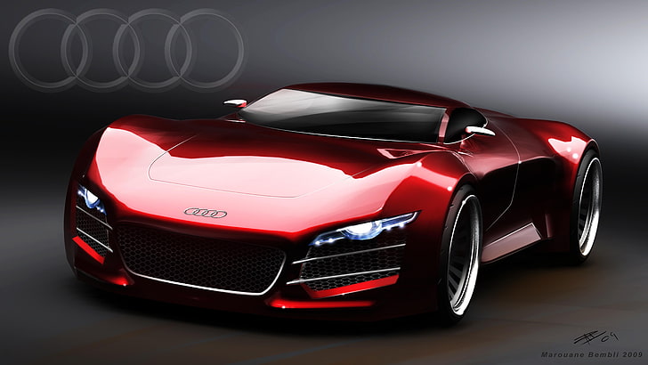 red Audi supercar, Audi s8, motor vehicle, transportation, mode of transportation, HD wallpaper