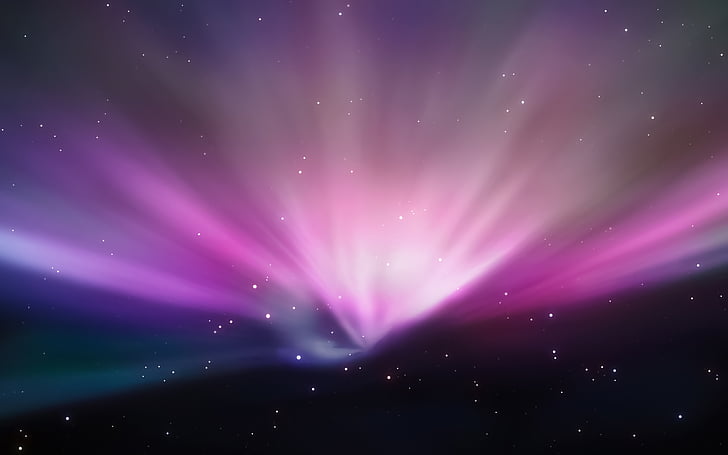 purple aurora, Mac OS X, macOS, Stock, HD, 5K, HD wallpaper